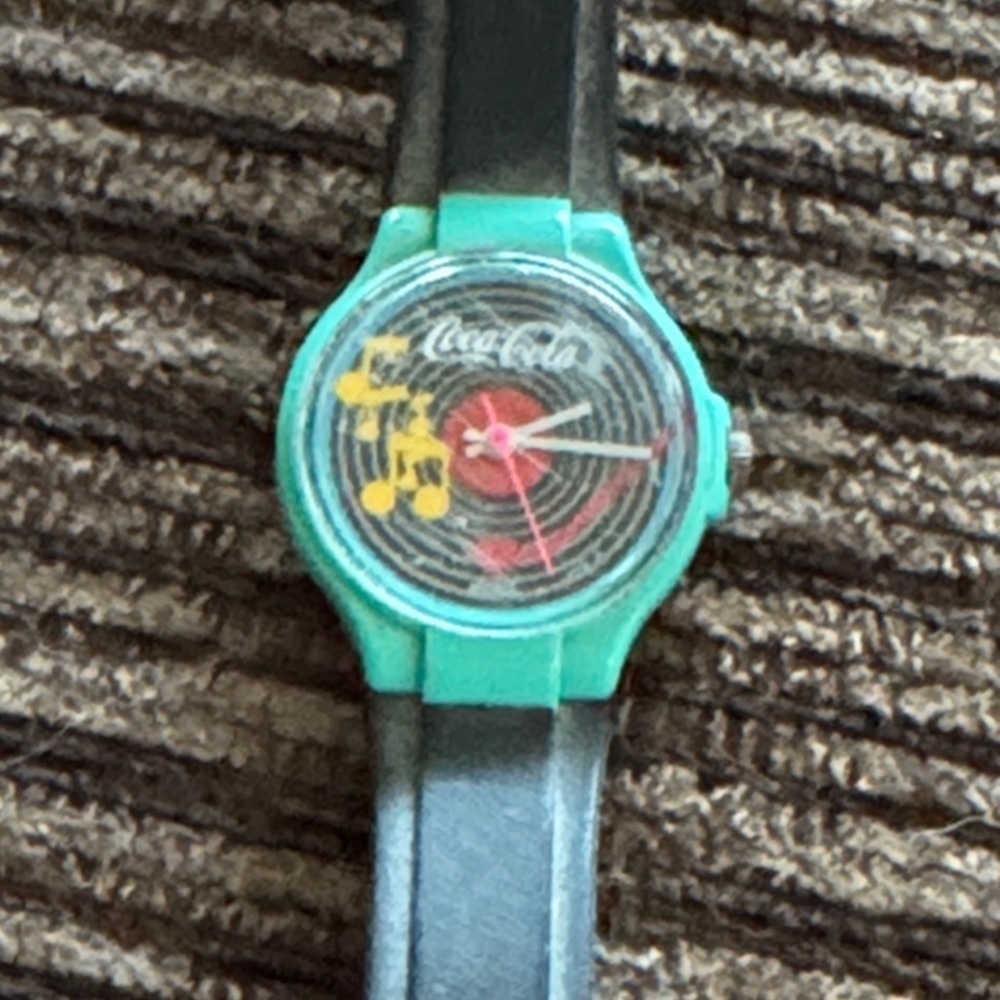 Coke cola Smartwatch with Musical Theme - Green and Black
